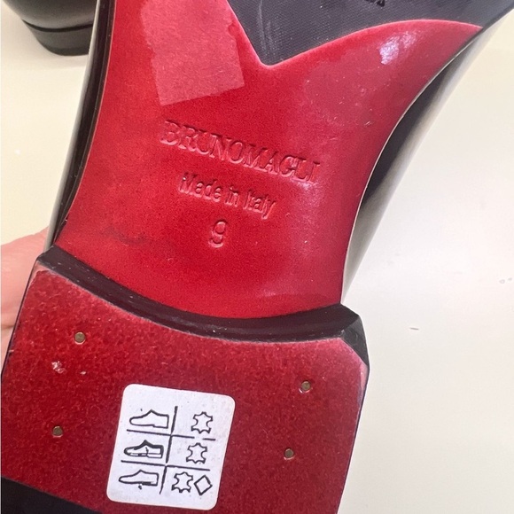 Bruno Magli MADE IN ITALY Black Oxford Shoes High Gloss Finish - Picture 4 of 8